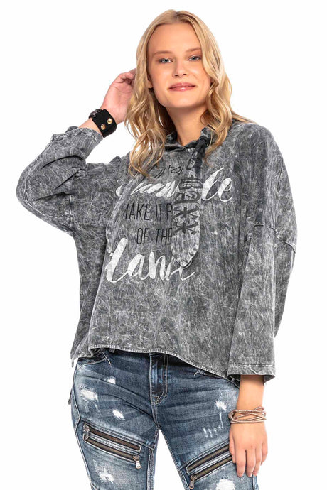 WL263 women hooded sweatshirt in the casual oversize look