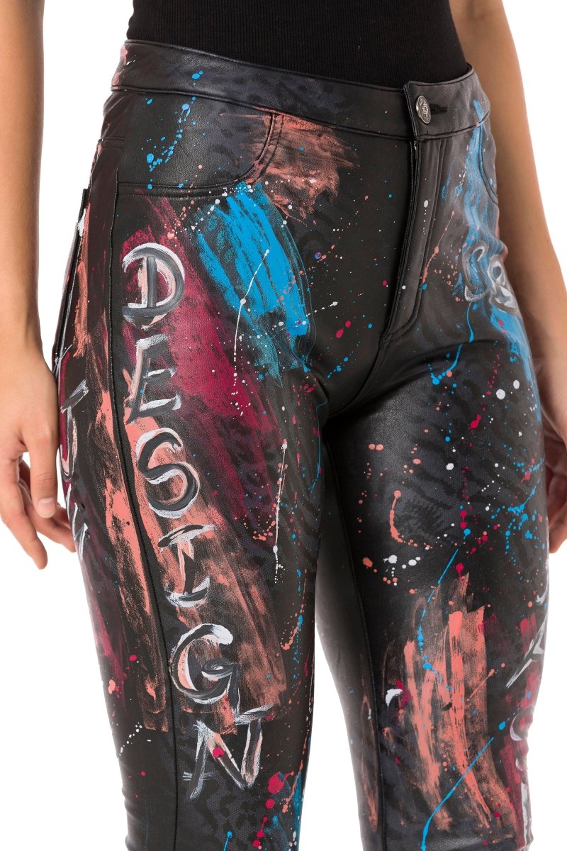 WD487 women's tube pants in trendy print design