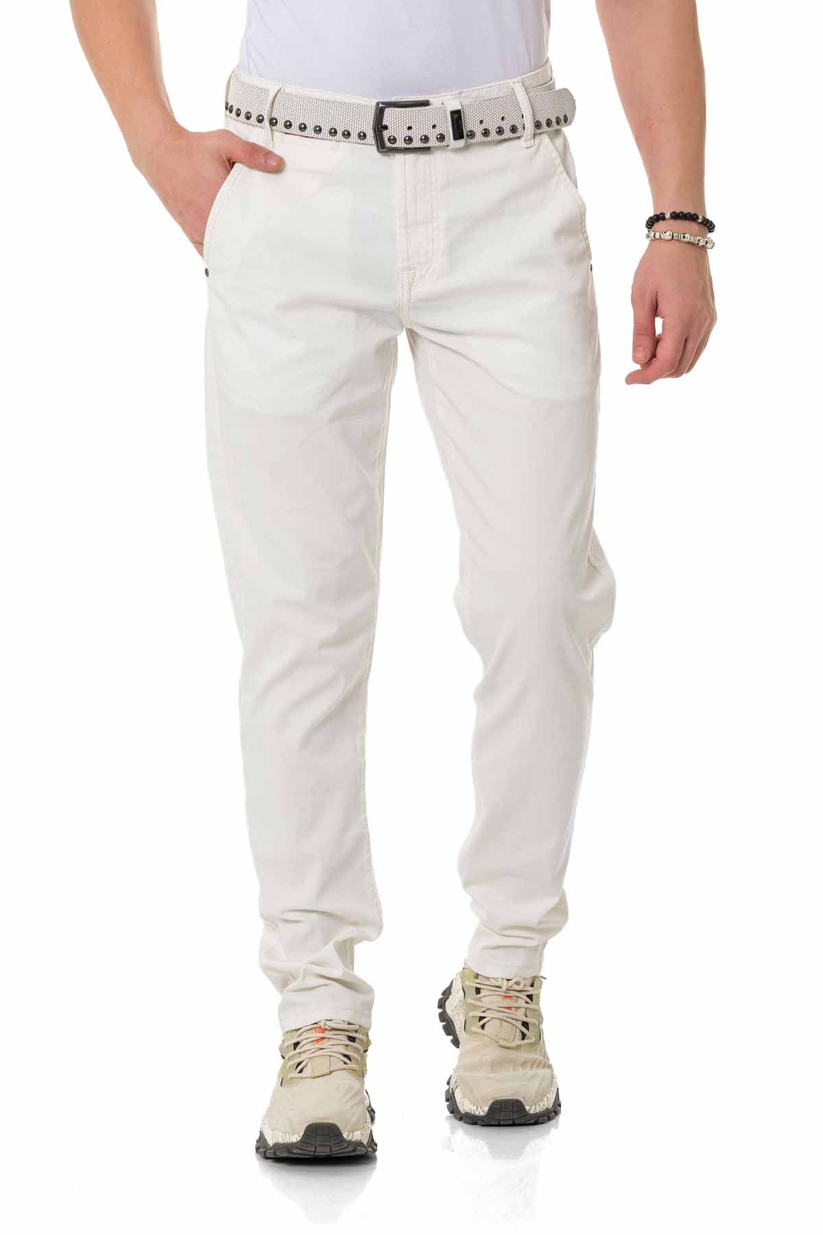 CD842-W Pantalon en tissu pour hommes, coupe slim à la mode