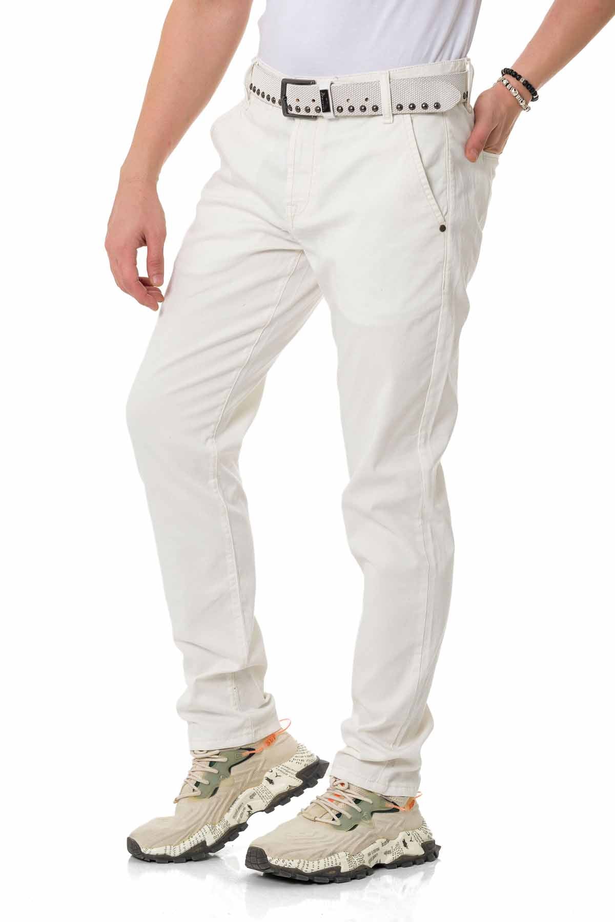 CD842-W Pantalon en tissu pour hommes, coupe slim à la mode