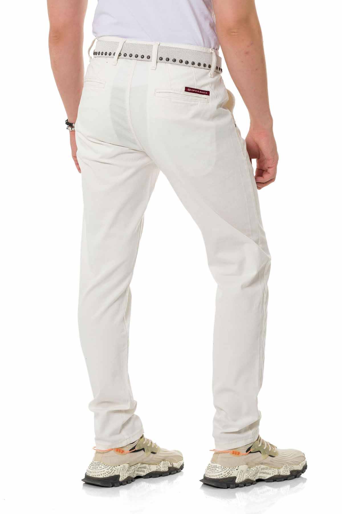 CD842-W Pantalon en tissu pour hommes, coupe slim à la mode