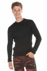 CP229 BLACK MEN'S SWEATER