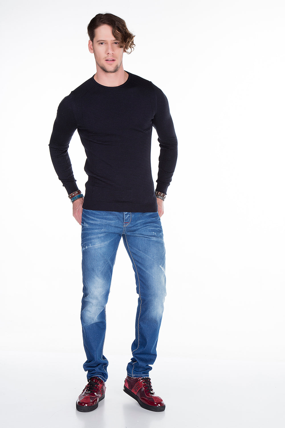 Sweter czarnych mężczyzn CP152