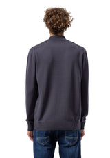 BP201 Sweter męski z kołnierzem stójką – Regular Fit