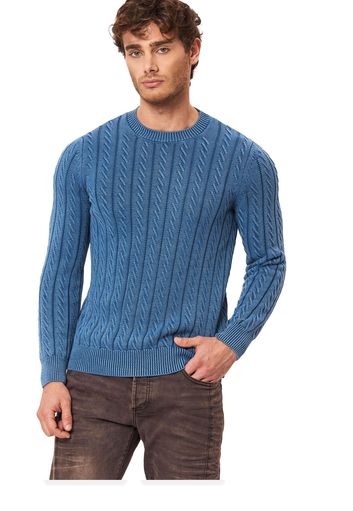 CP285 Pull-over en tricot Homme – Style classique & confort agréable à porter