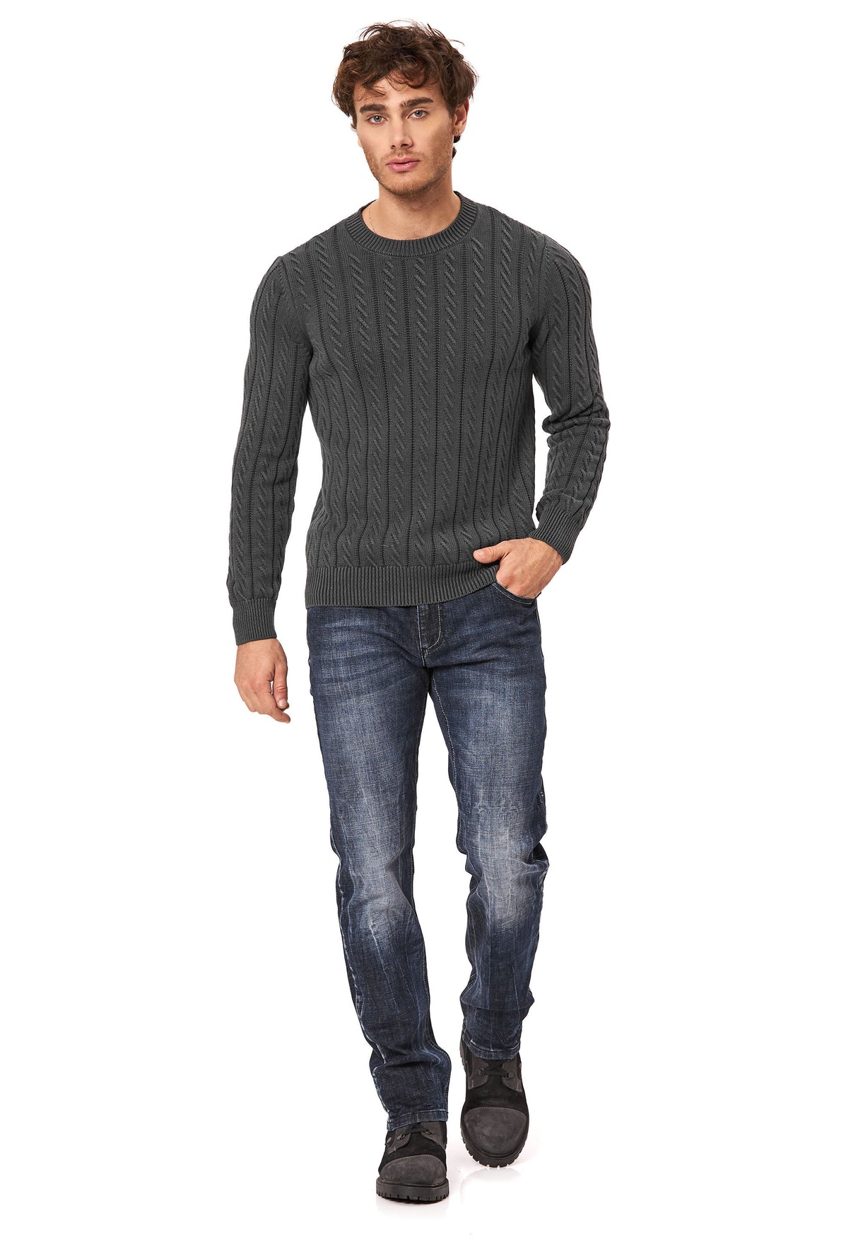 CP285 Pull-over en tricot Homme – Style classique & confort agréable à porter