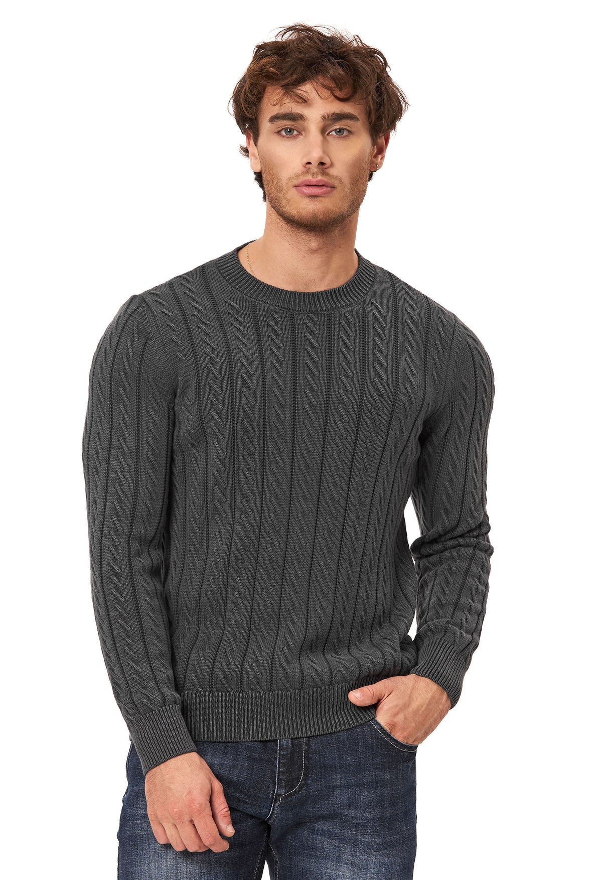CP285 Pull-over en tricot Homme – Style classique & confort agréable à porter