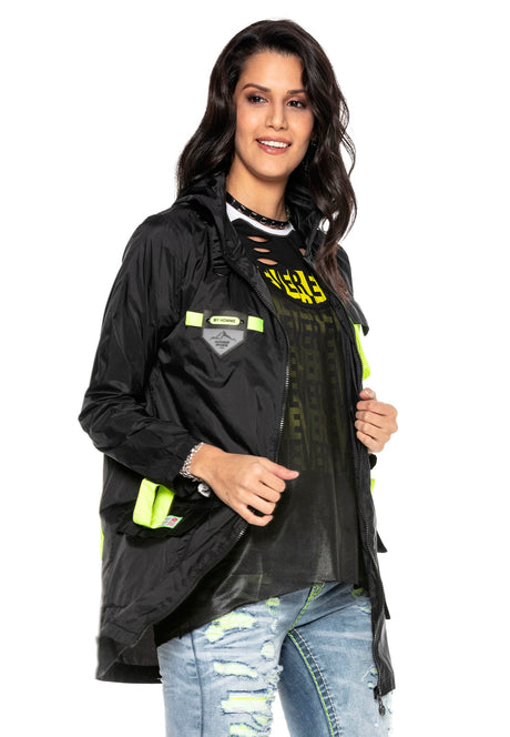 WJ188 women rain jacket with practical hood