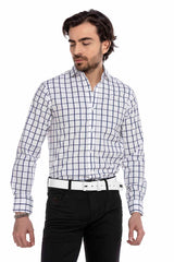 CH178 men's long -sleeved shirt in trendy carod design