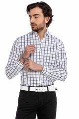 CH178 men's long -sleeved shirt in trendy carod design