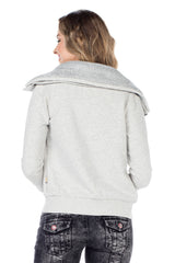 WL177 Sudadera con cuello doble para Mujer