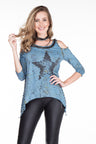 WL162 Camiseta de Mujer con Tachas