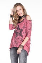 WL162 Camiseta de Mujer con Tachas