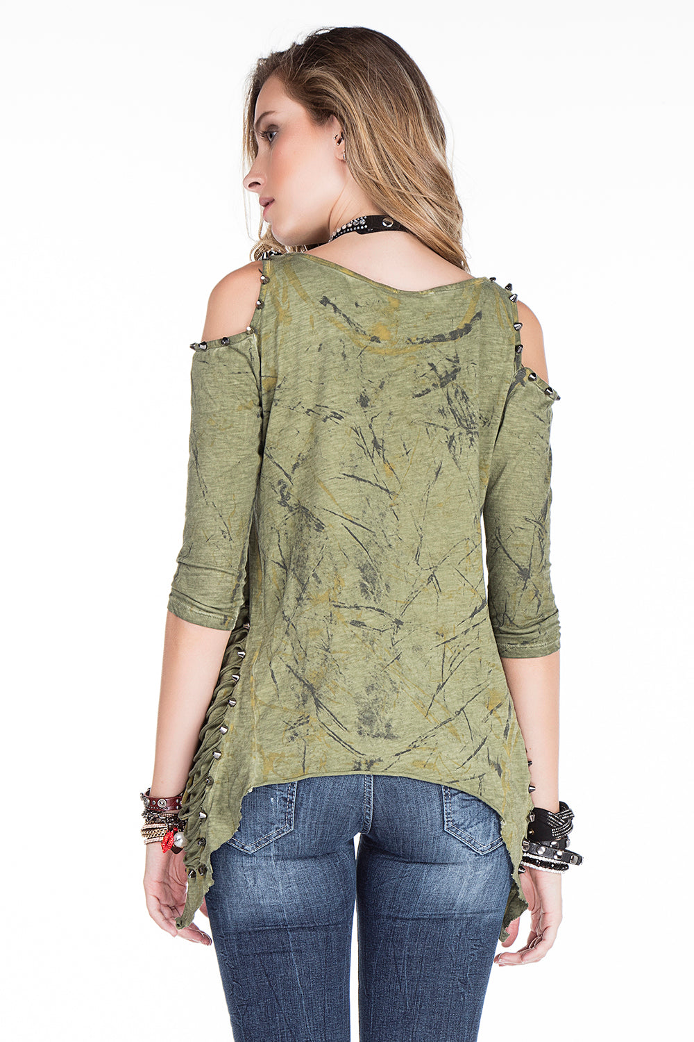 WL162 Camiseta de Mujer con Tachas