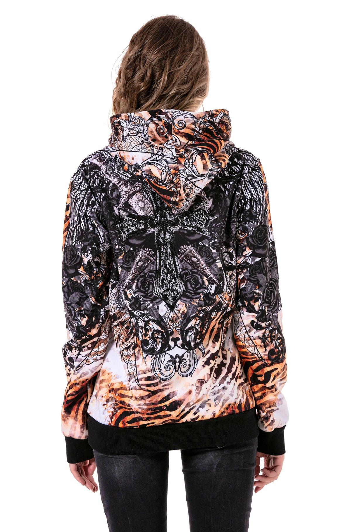 WL303 dames sweatshirt met capuchon met coole afdrukmotieven