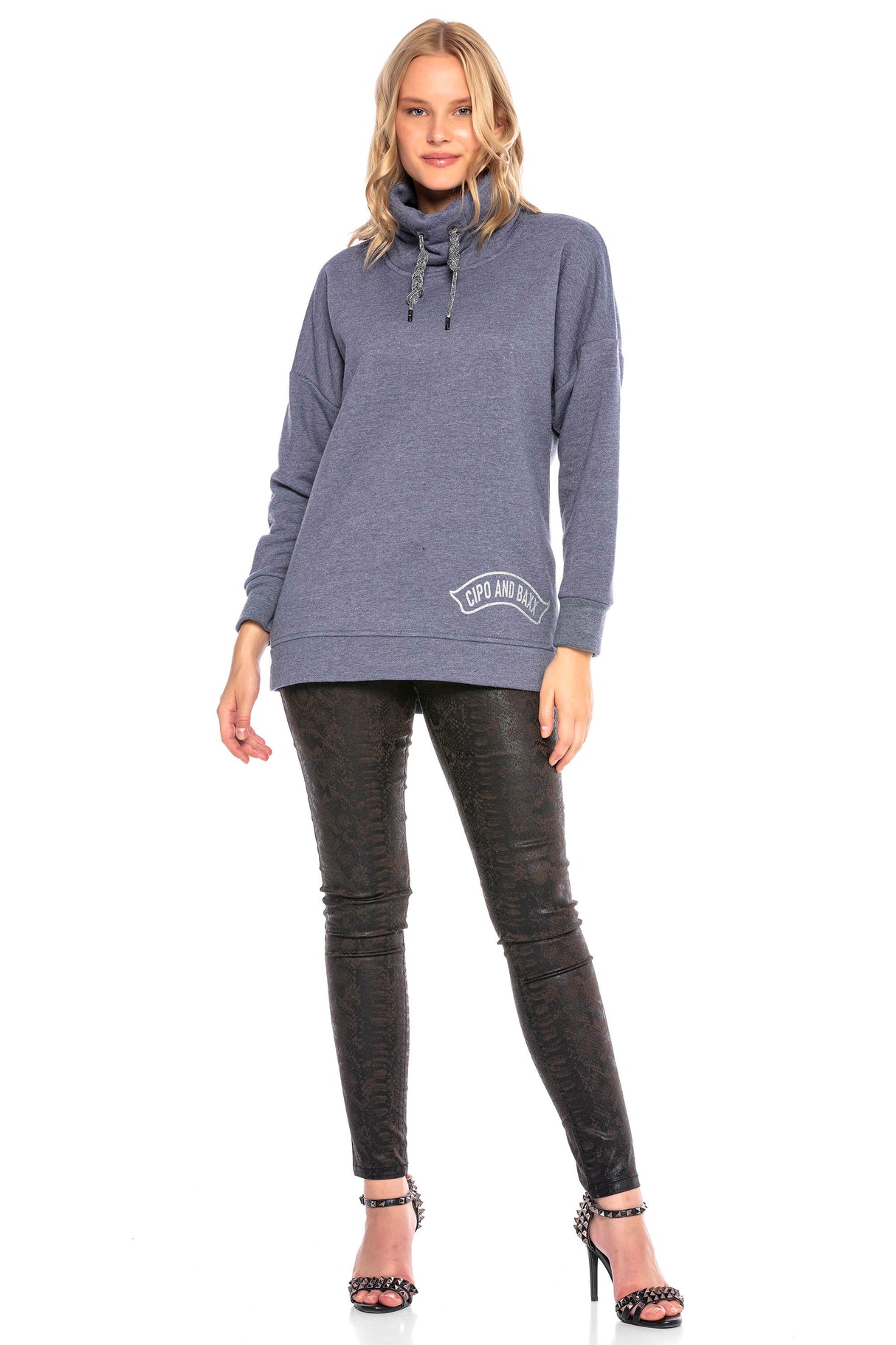 WL248 Sudadera de cuello alto para mujer