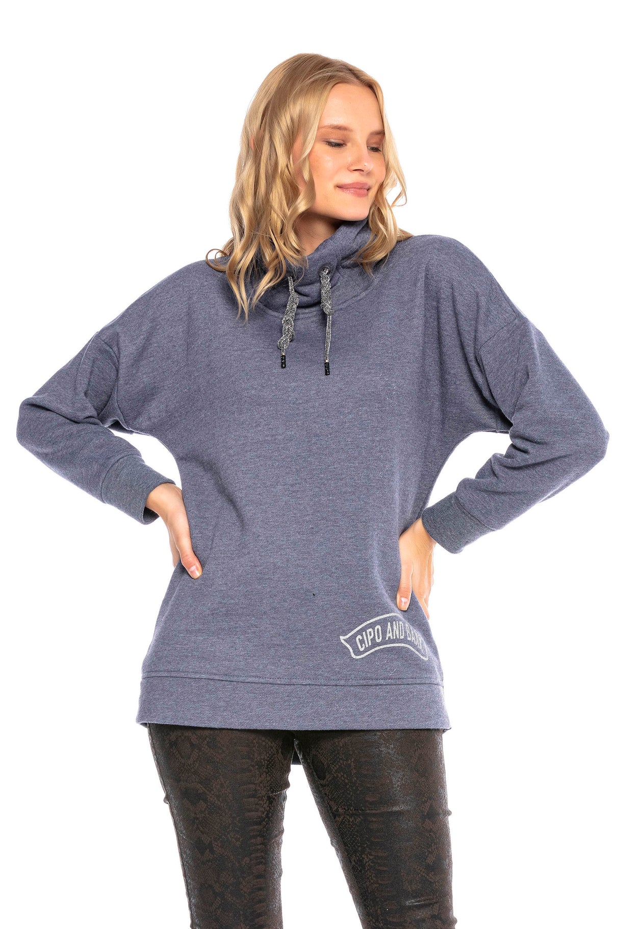 WL248 Sudadera de cuello alto para mujer