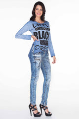 WL170 bluzka damska z kamieniami