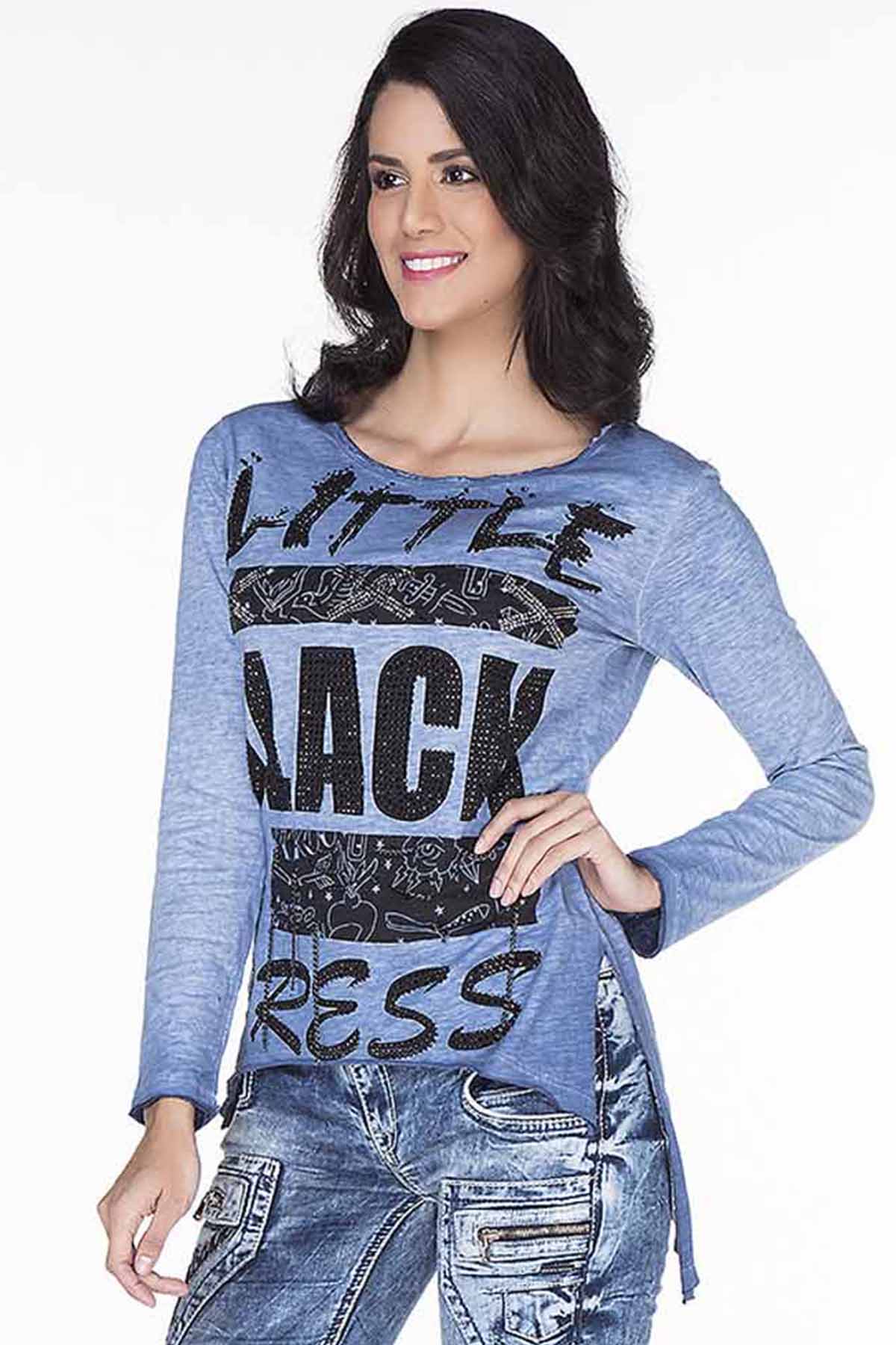 WL170 bluzka damska z kamieniami