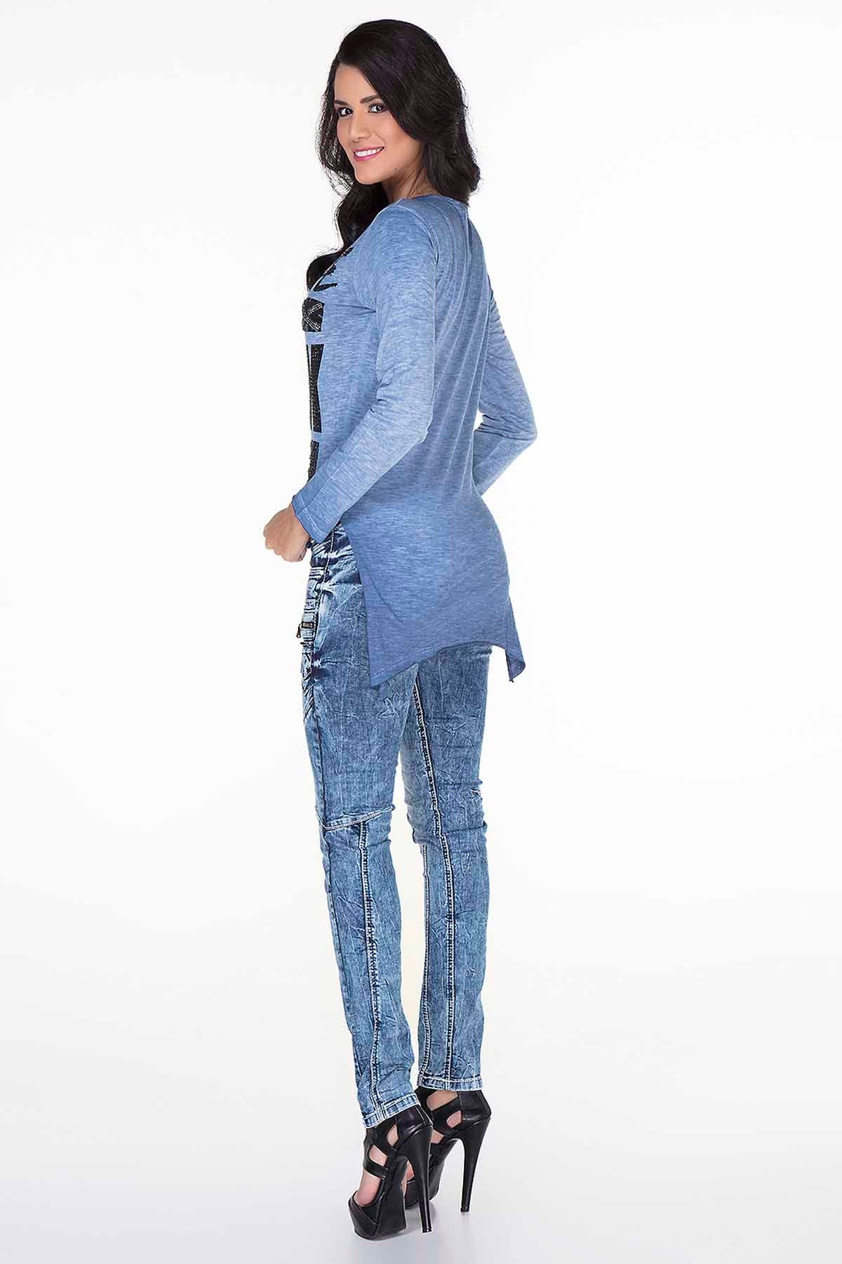 WL170 bluzka damska z kamieniami