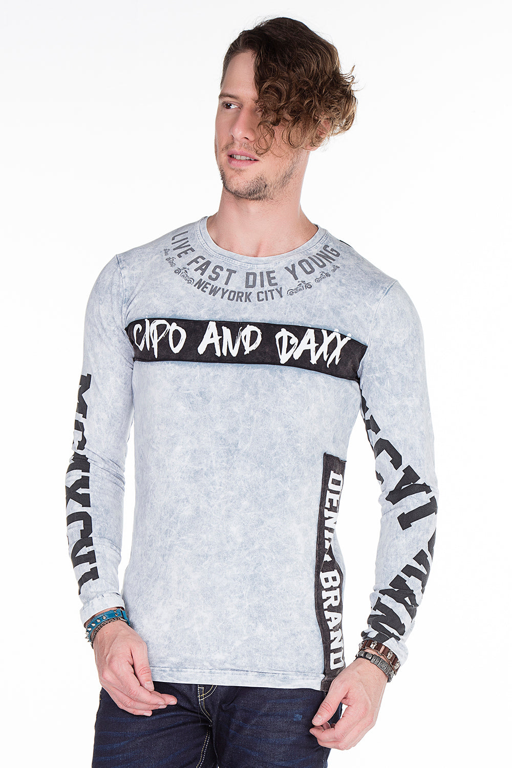 CL254 bluza męska z nadrukiem