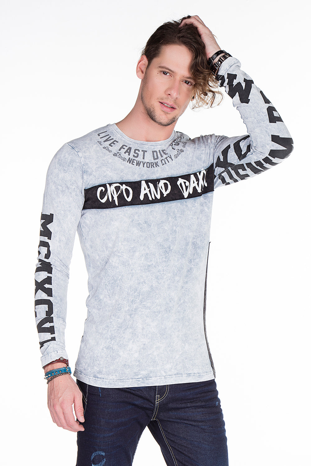 CL254 bluza męska z nadrukiem