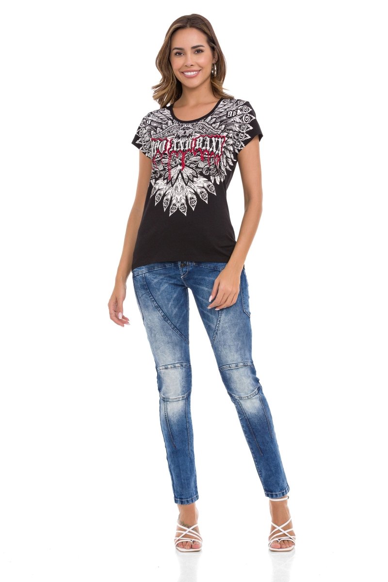 WT350 Damen T-Shirt im extravaganten Look