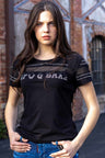 WT335 women T-shirt with tulle details