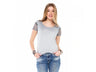 WT228 Ladies t-shirt with stripe detail on sleeves