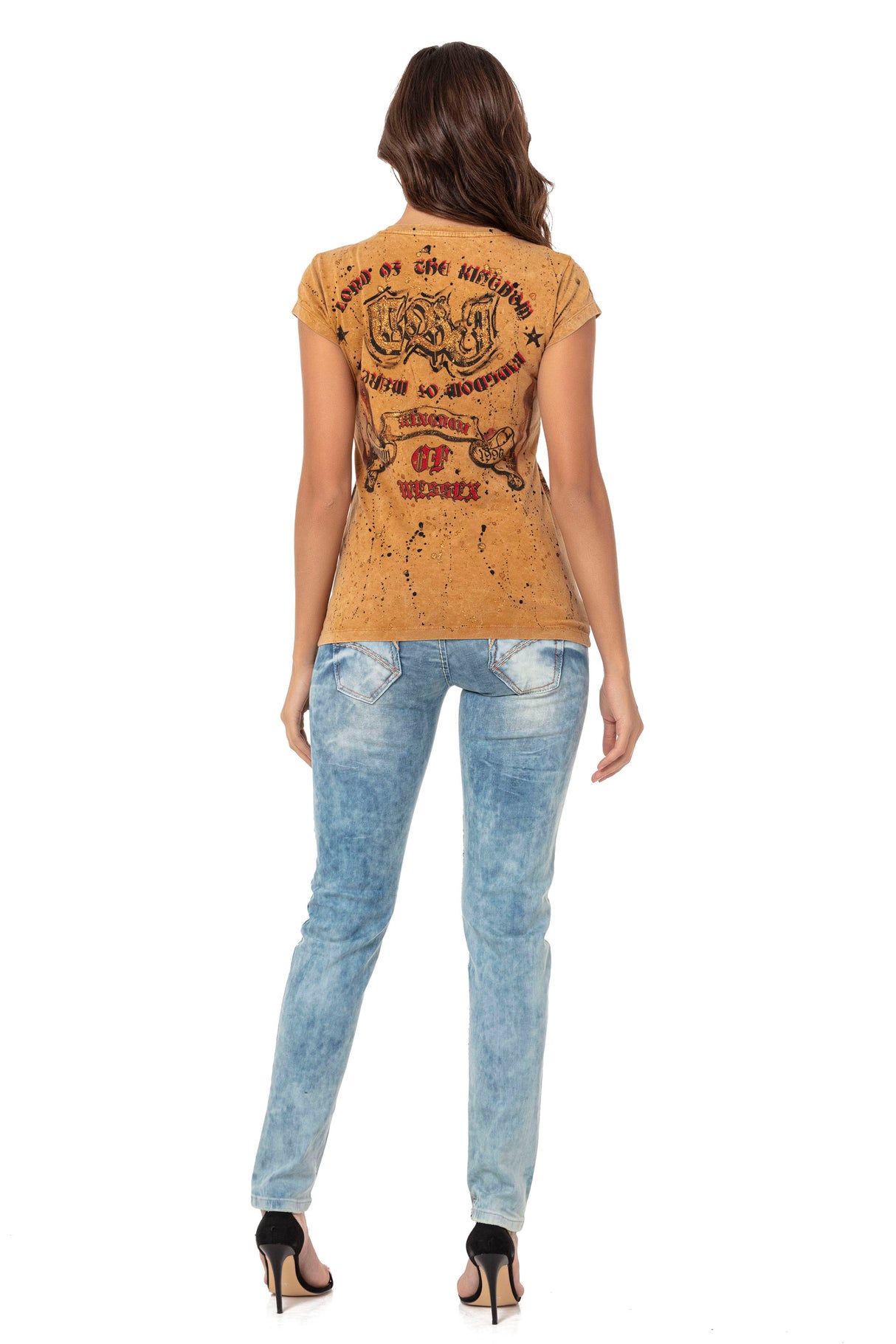 WT330 Dames T-shirt met een modieuze Print