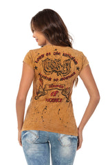 WT330 Dames T-shirt met een modieuze Print