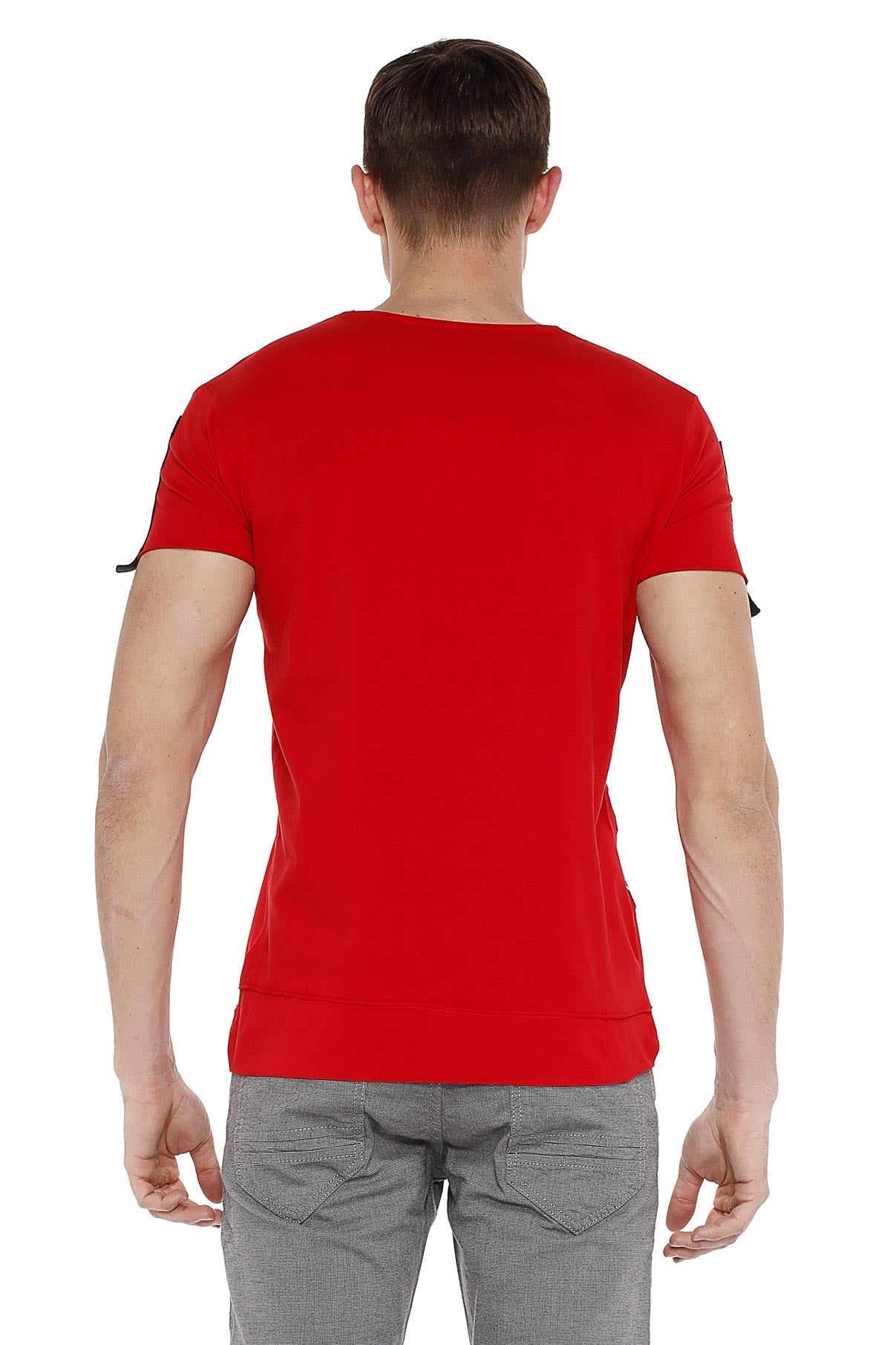 CT366 T-shirt da Uomo con Elementi di Design