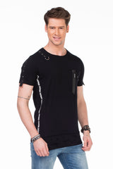 CT366 T-shirt da Uomo con Elementi di Design