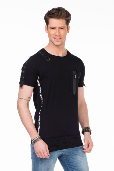 CT366 T-shirt da Uomo con Elementi di Design