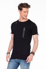 CT366 T-shirt da Uomo con Elementi di Design