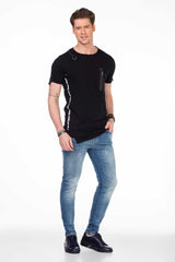 CT366 T-shirt da Uomo con Elementi di Design