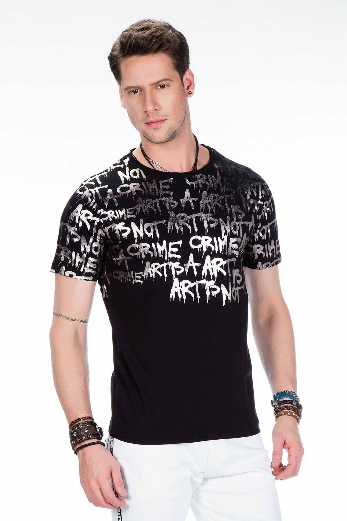 CT371  Camiseta para hombres con estampado de grafiti