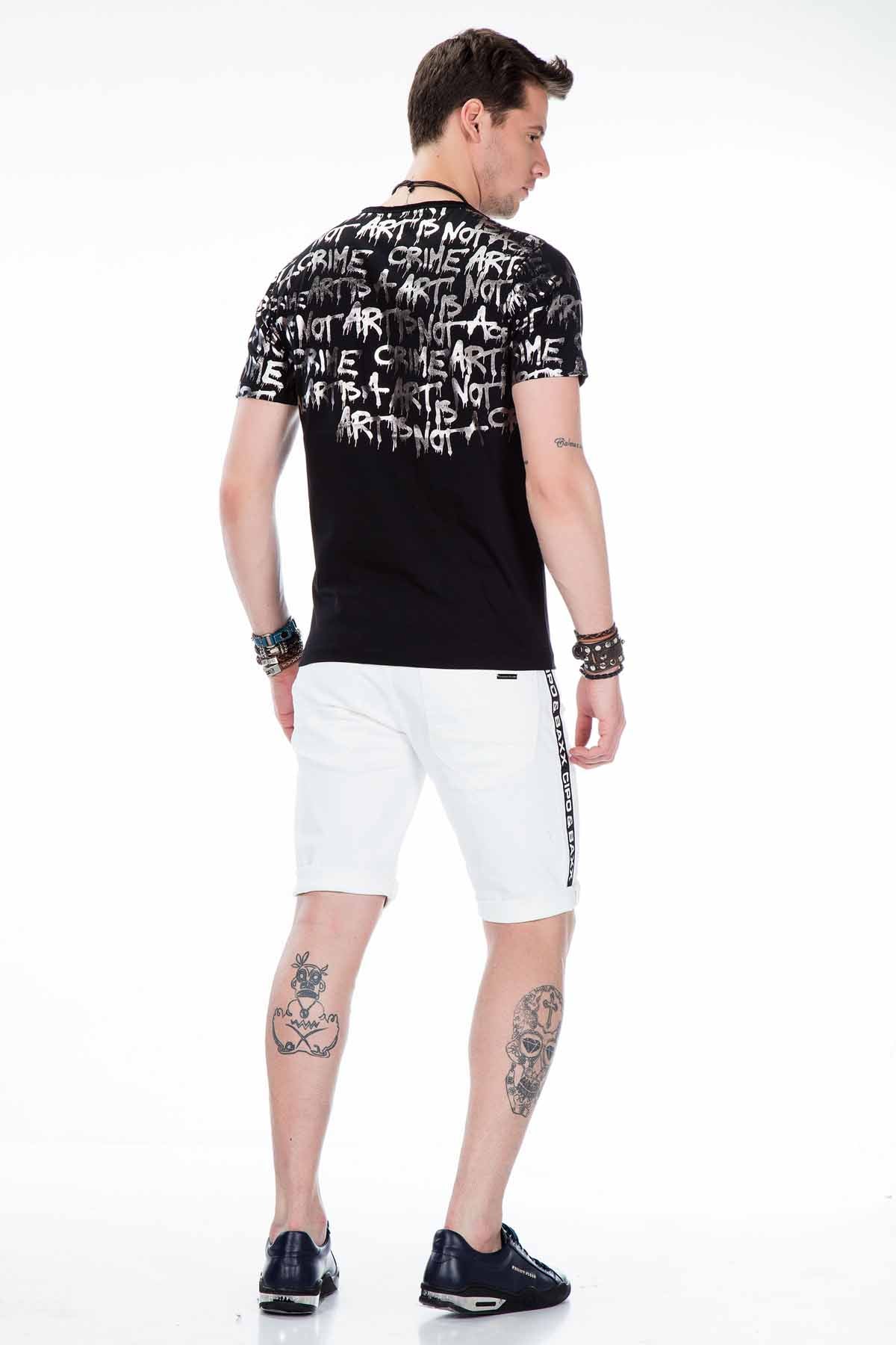 CT371  Camiseta para hombres con estampado de grafiti