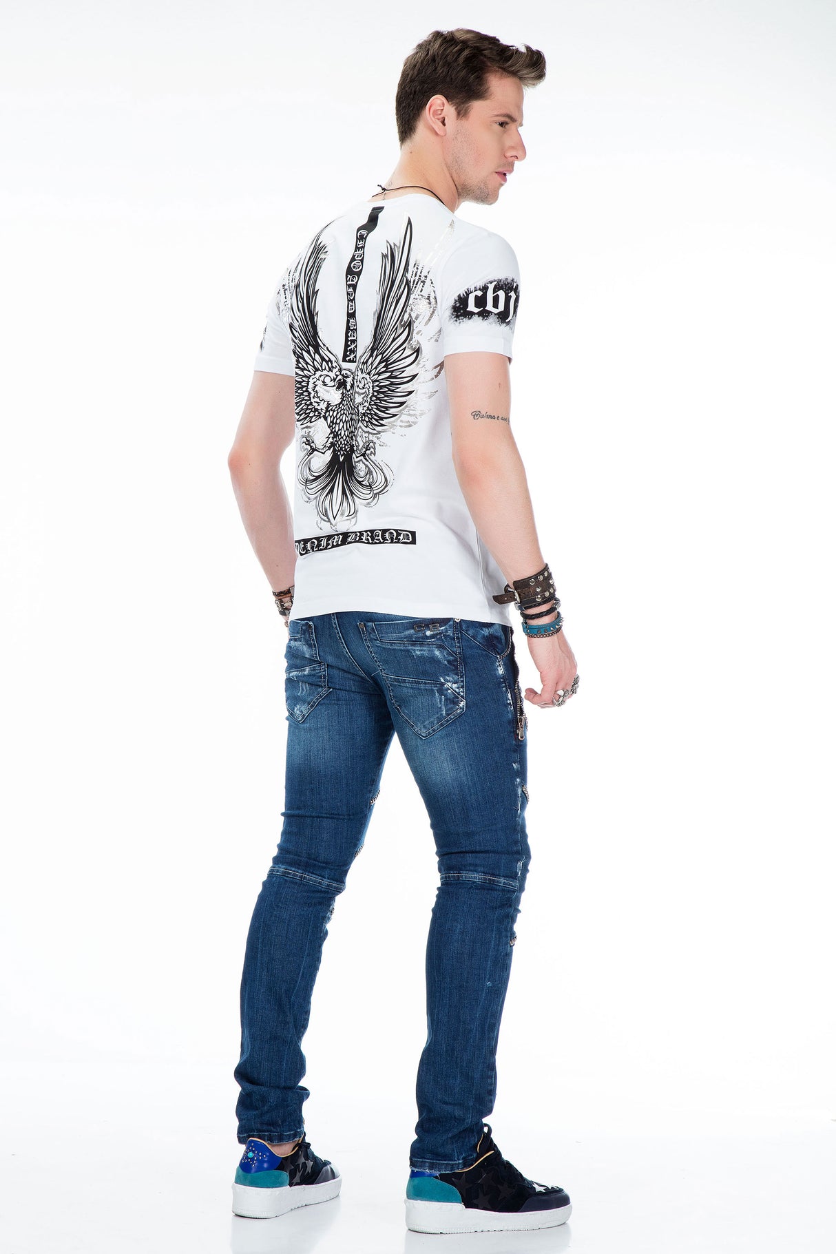 CT379 T-shirt da Uomo dal Taglio Slim Fit