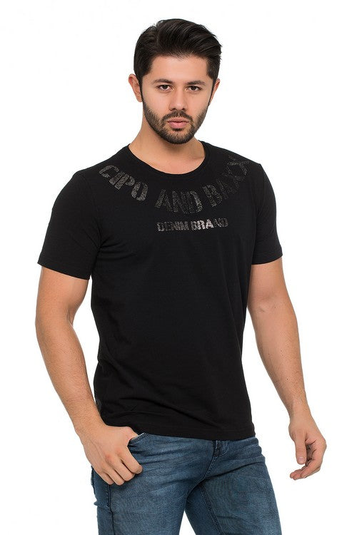 CT413 T-shirt Maschile con Stampa Frontale