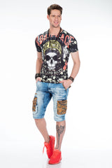 CT405 T-shirt Maschile con Stampa Casual 