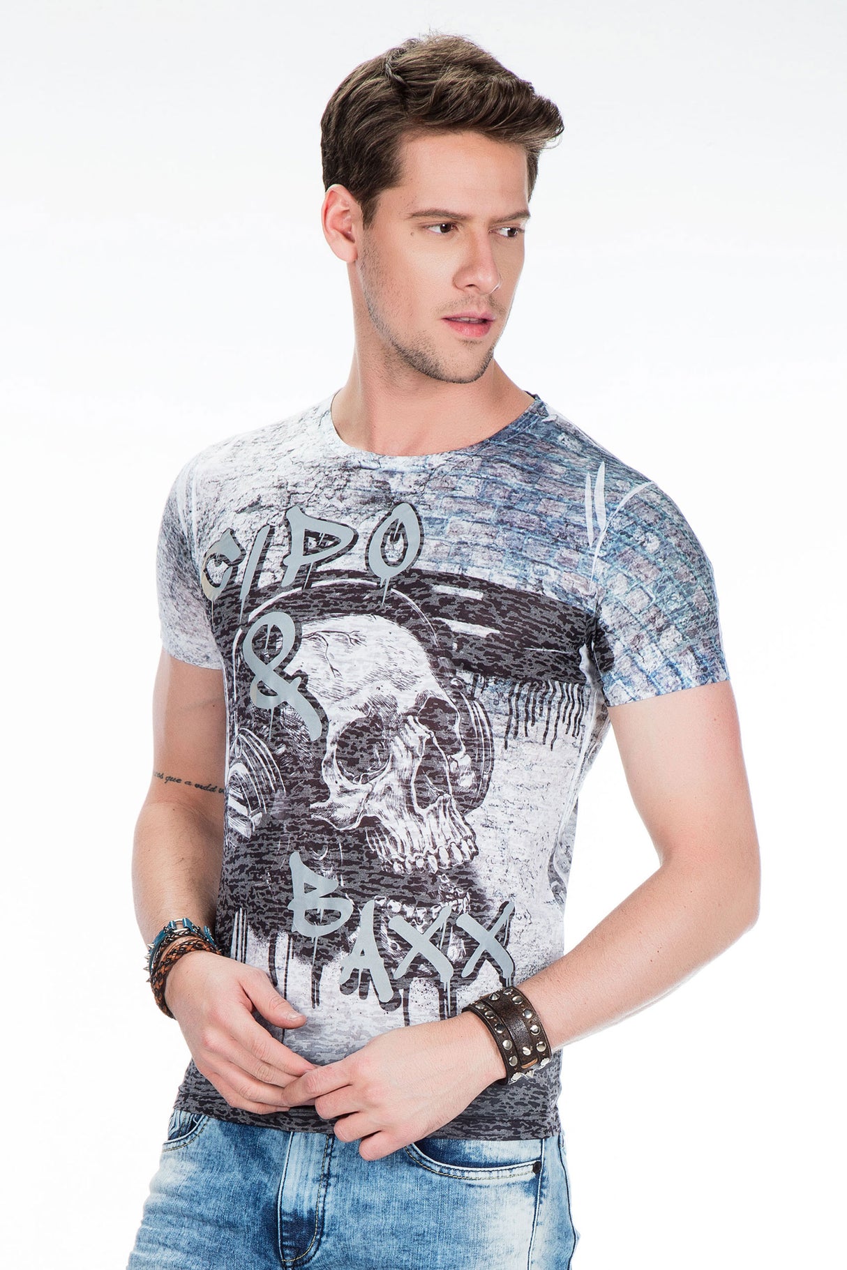 CT438 T-shirt Maschile Taglio Slim Fit