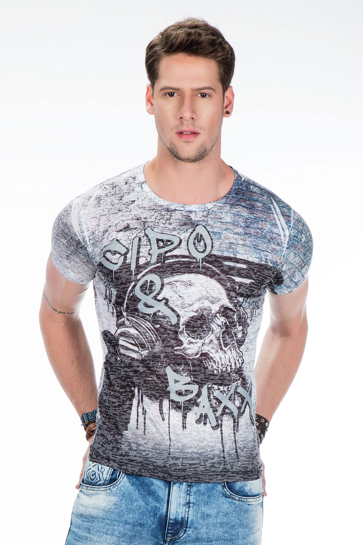 CT438 T-shirt Maschile Taglio Slim Fit