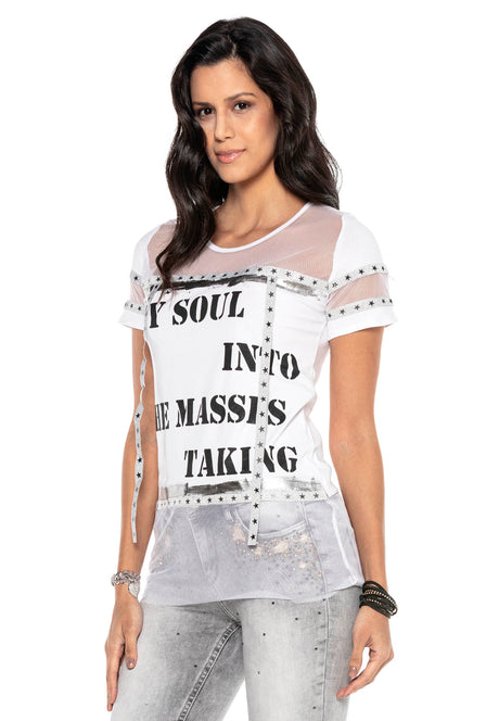 WT290 Women T-shirt met stijlvolle mesh-insert