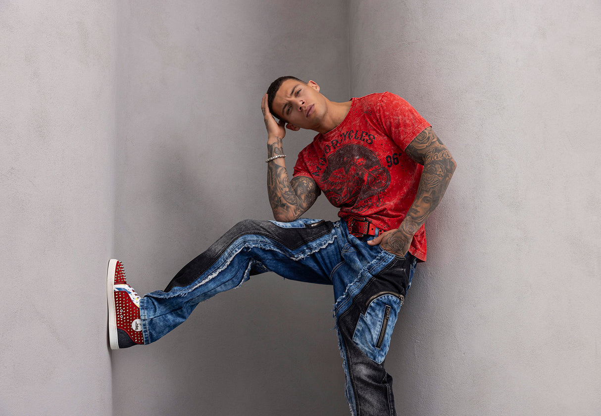 CT813 Mężczyźni T-Shirt z fajnym nadrukiem motocykla