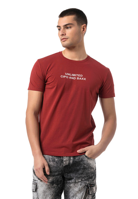 CT827-Men's T-Shirt with Crew Neck in Regular Fit