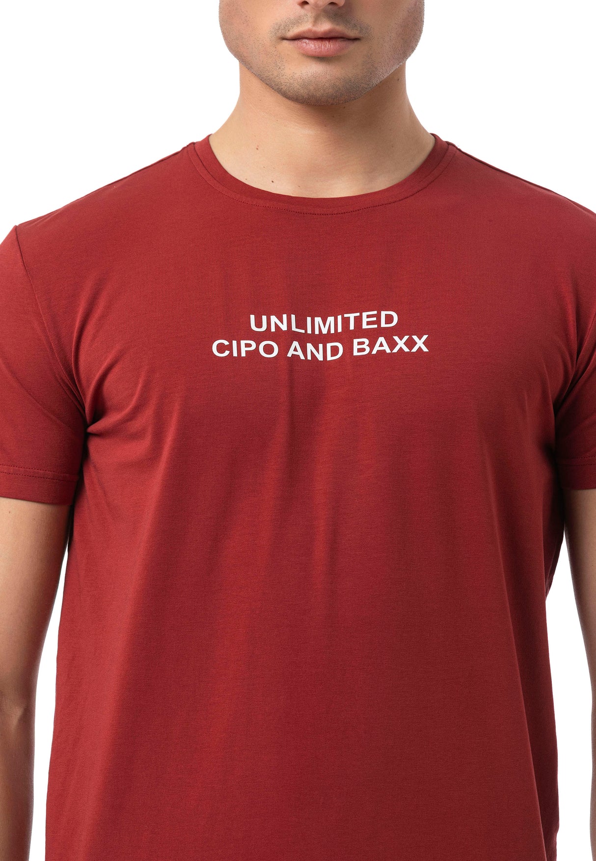 CT827-Men's T-Shirt with Crew Neck in Regular Fit