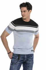 Camiseta para hombres CT653 con un patrón de tiras de moda