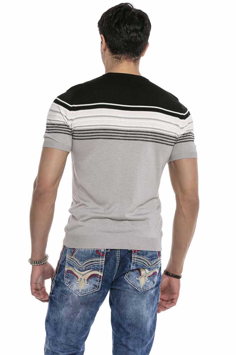 Camiseta para hombres CT653 con un patrón de tiras de moda