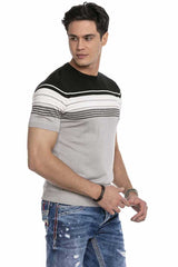 Camiseta para hombres CT653 con un patrón de tiras de moda